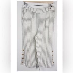 Women's Rachel Zoe White & Black Striped Pants Size‎ L